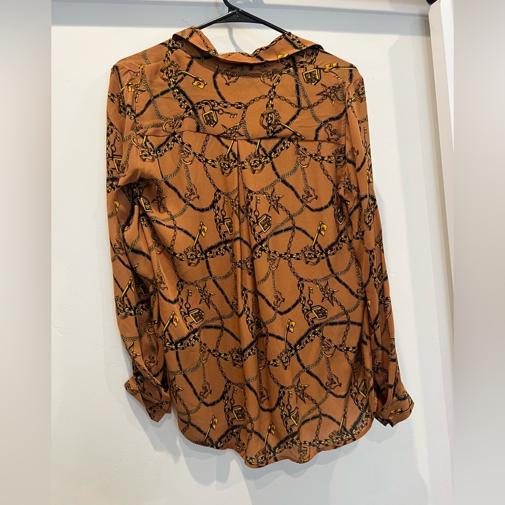 L’AGENCE 100% Silk Nina Chain blouse - Picture 4 of 5